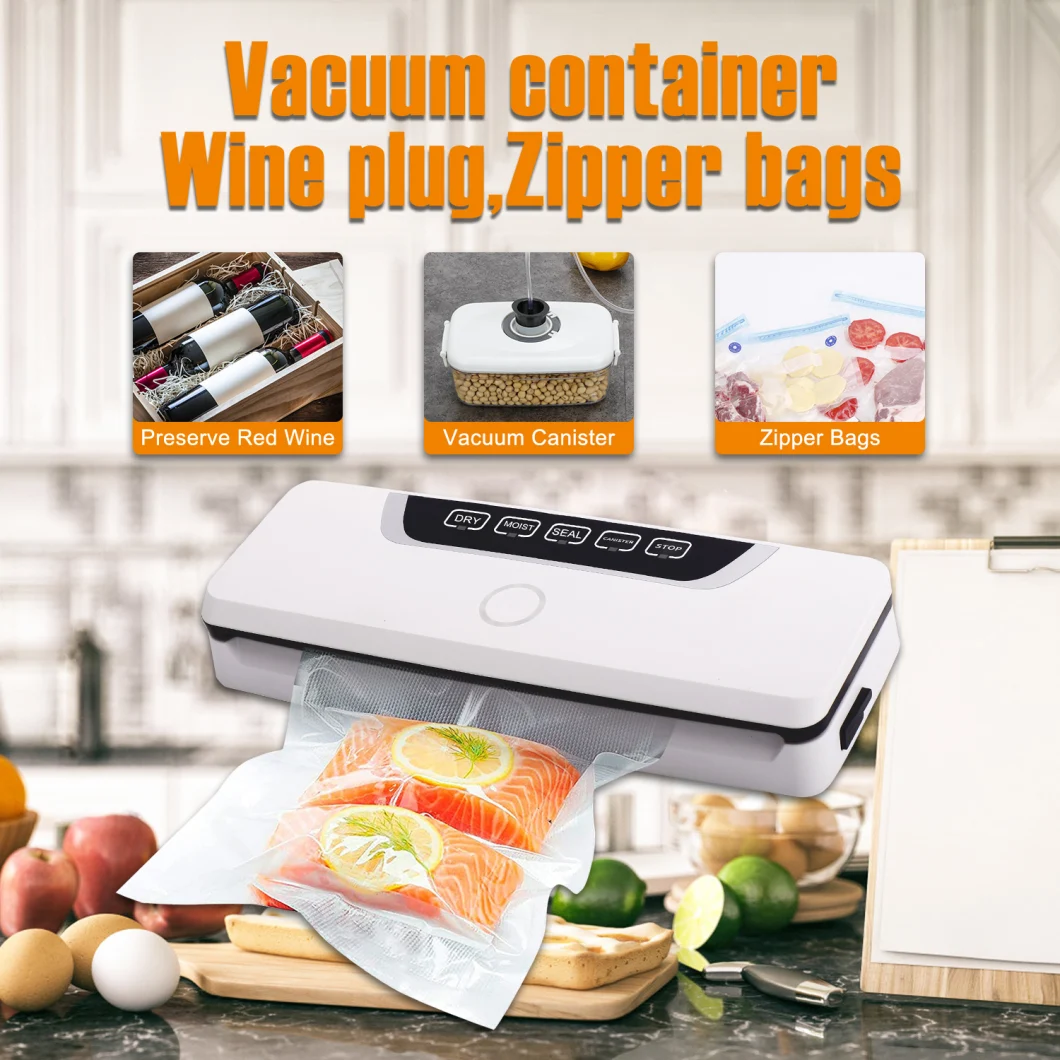 Ootd Portable Vacuum Sealer with BPA Free Vacuum Bags for Food Packaging Sous Vide Cooking