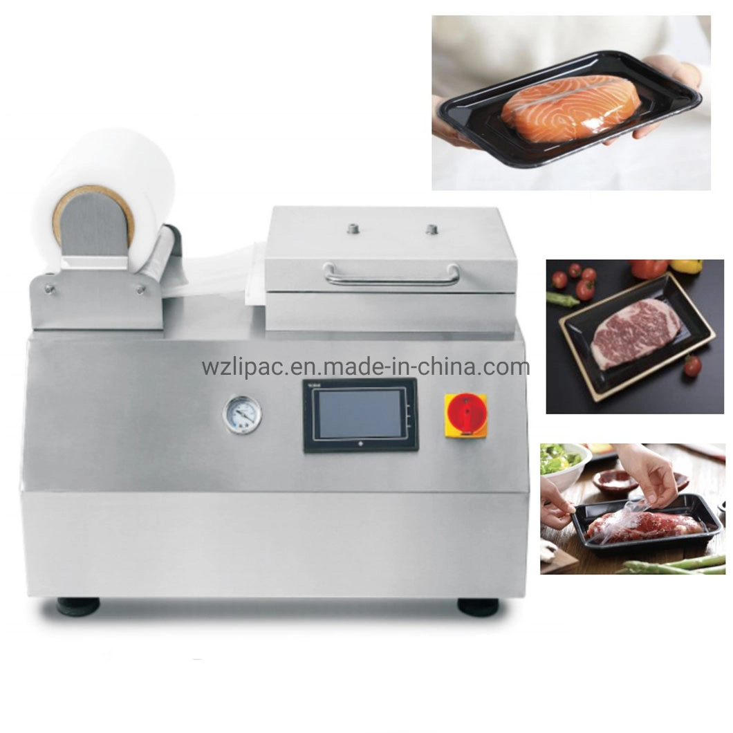 Tray Sealing Cooked Foods Skin Vacuum Packing Machines Processing Fish Skin Pack Machine, High Speed Skin Pack Machine