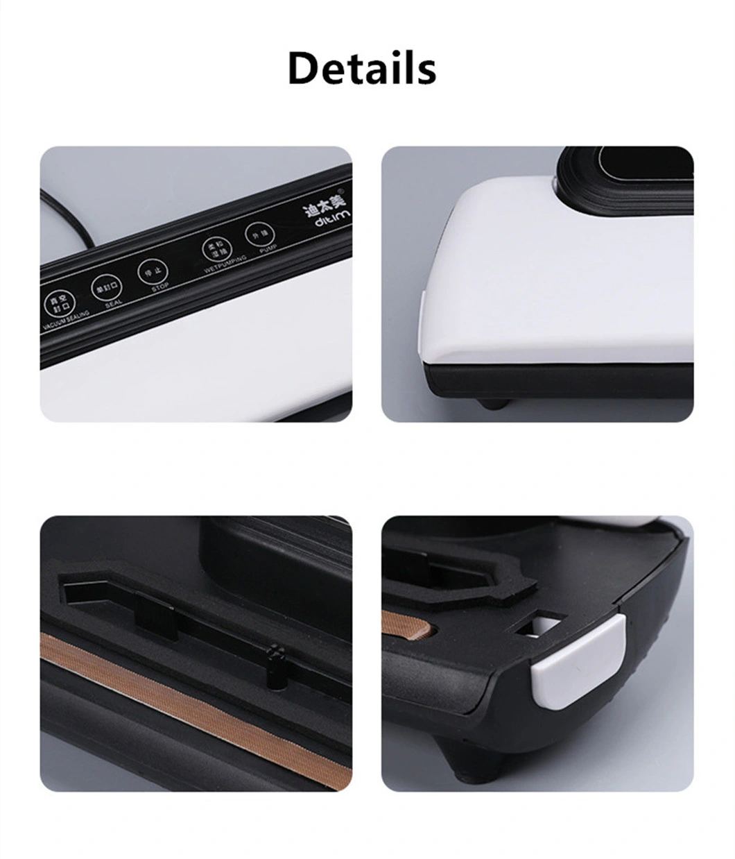 Unique Newest Patented Automatic Household Embossed Bags Vacuum Food Sealer