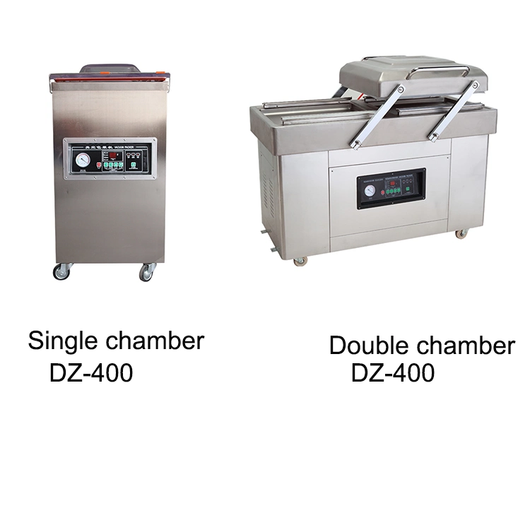 Double Chamber Meat Rice Fish Food Sealers Vacuum Pouch Packing Machine Price