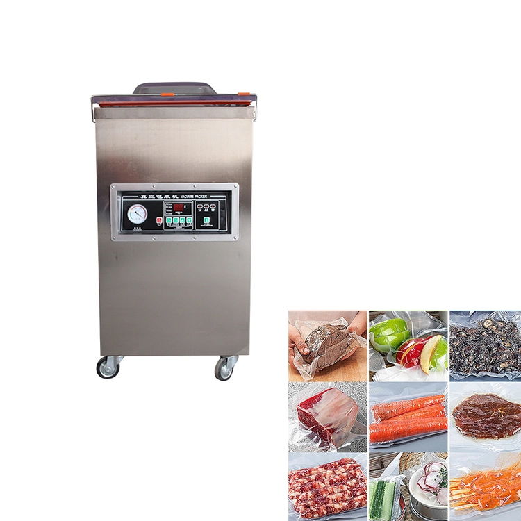 Double Chamber Meat Rice Fish Food Sealers Vacuum Pouch Packing Machine Price