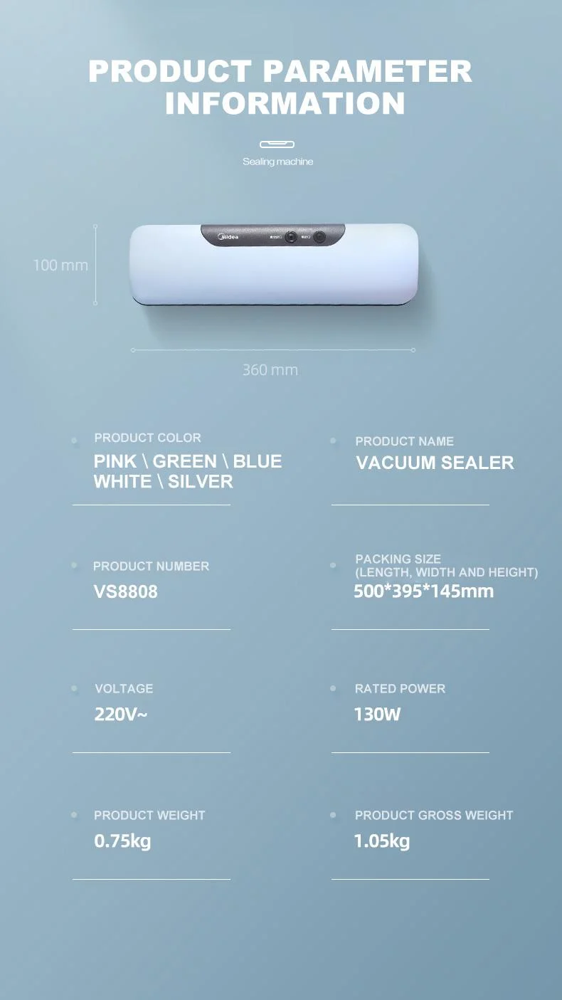 Ootd Portable Home Use 110V Mini Fresh Food Vacuum Sealer