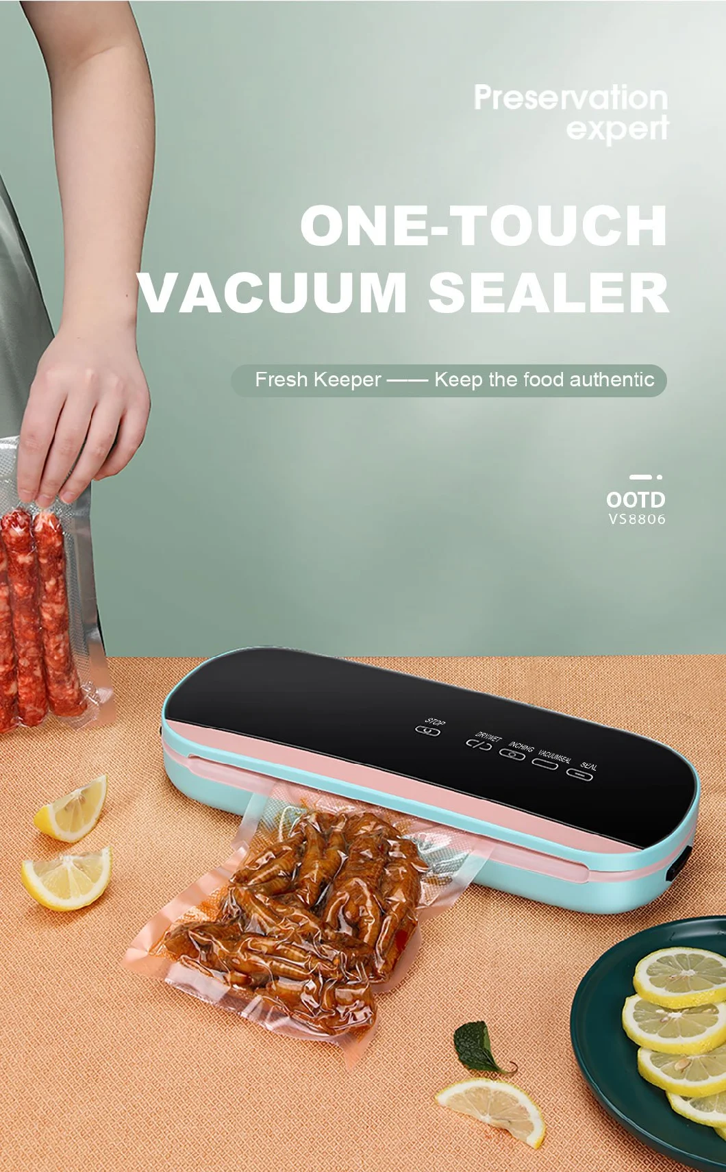 Ootd Household Vacuum Saver Machine for Food Fresh