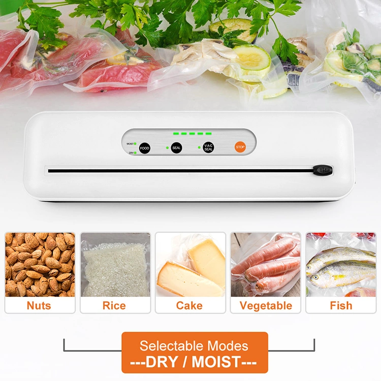Compact Vacuum Sealer with Automatic Vacuum Air Sealing System Preservation Starter Kit Dry &amp; Moist Food Modes Built in Cutter