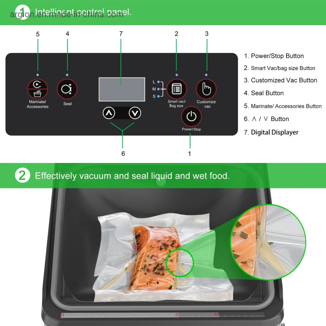 Restaurant Equipment Commercial Home Tabletop Compact Vacuum Sealer for Dry Wet Food