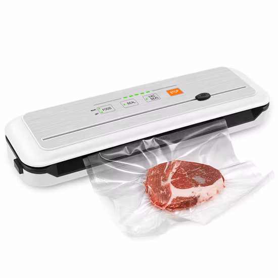 Ootd Handheld Vacuum Sealer with Double Pump and BPA Free Vacuum Bags for Food Packaging and Sous Vide Cooking