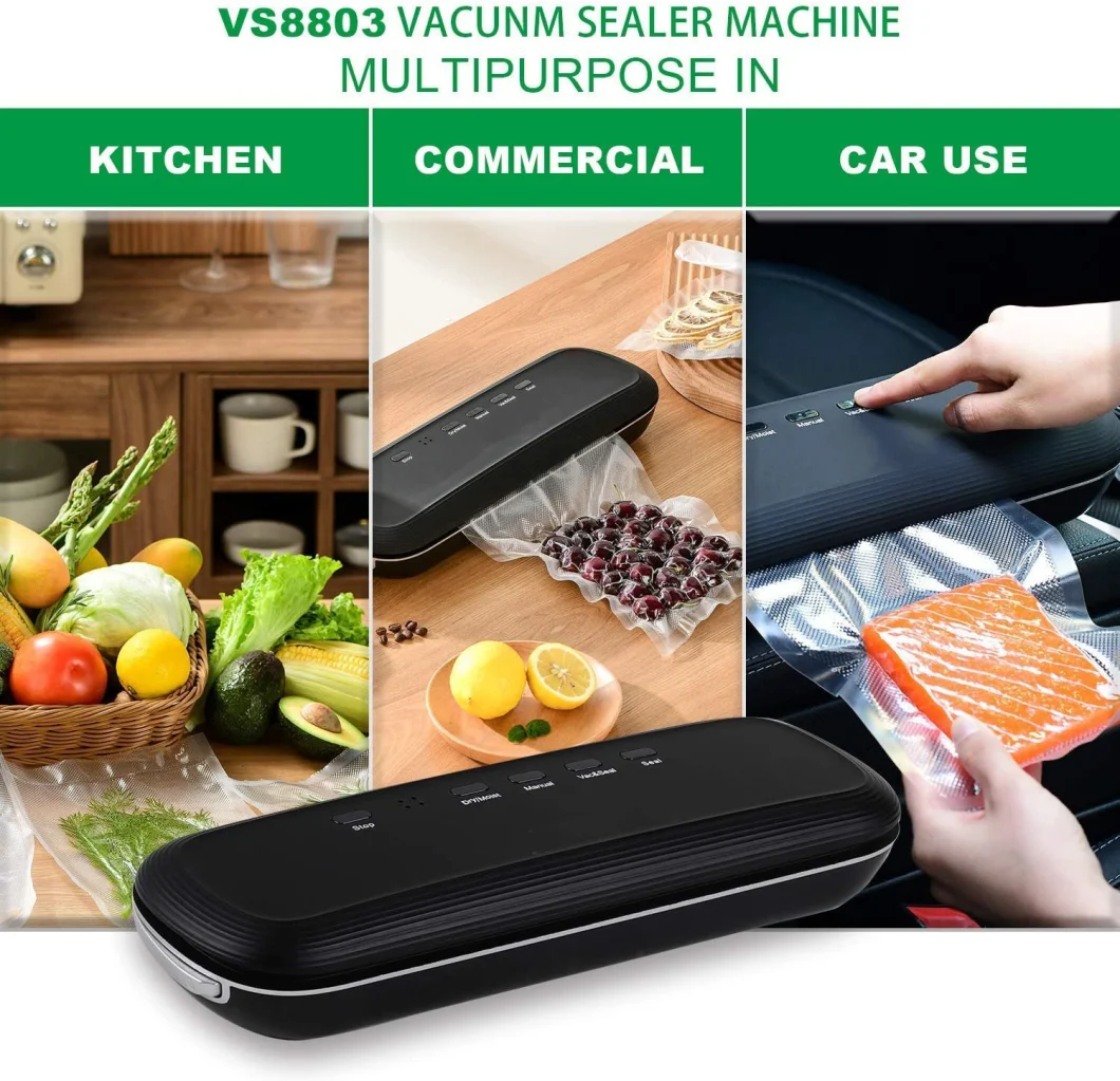 Ootd Plastic Household Rechargeable Food Vacuum Sealer with Vacuum Bags